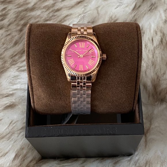 NWT Michael Kors MK3285 Petite Pink Dial Rose Gold Stainless Women\'s Watch main image 8